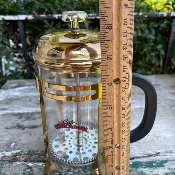 Cafe Copacabana Glass French coffee press gold - Picture 3 of 13